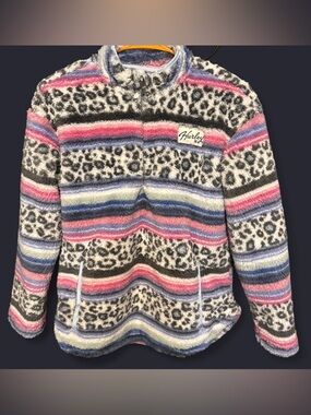 Hurley Kids Fleece Jacket - Pink, Blue, Gray, White